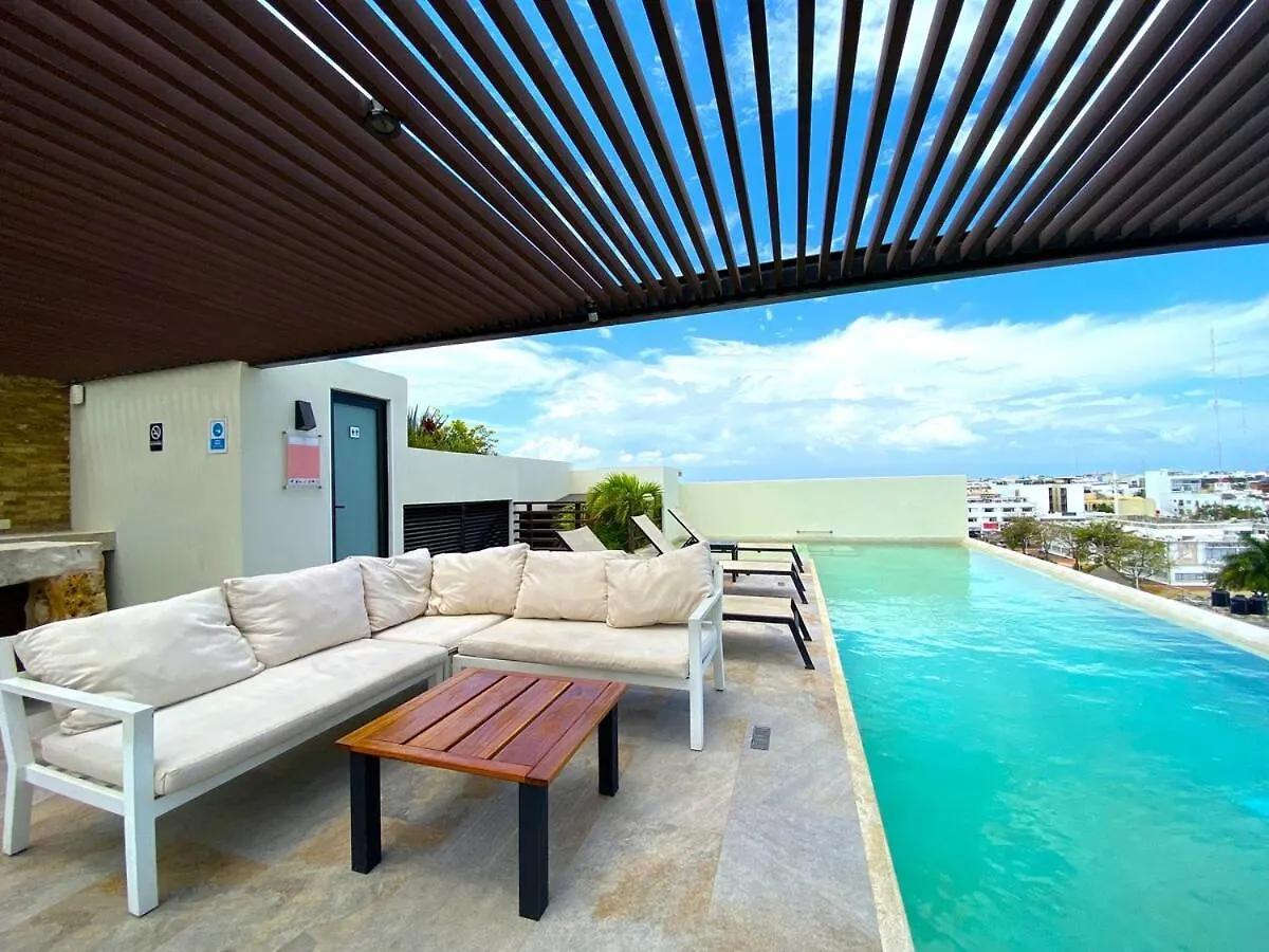 普拉亚卡门Seaview Roof Pool, Gym Onsite, 4 Blocks To 5Th Ave公寓 0*, 普拉亚卡门